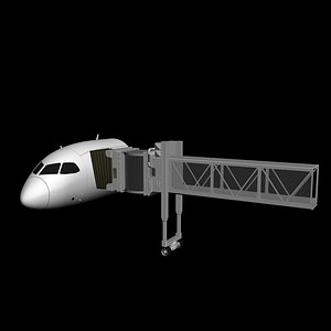 3ds max boarding bridge