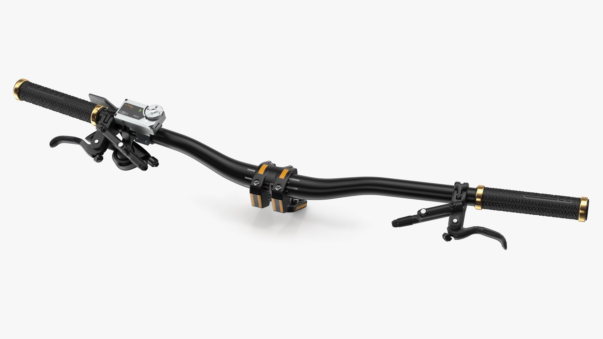 MTB Handlebar with Shift and Info Unit Black-Gray 3D model preview