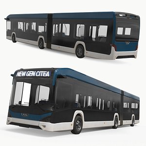 3D VDL Citea New Generation Articulated Bus Rigged for Cinema 4D model