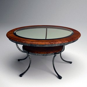 Round Glass Top Cocktail Table