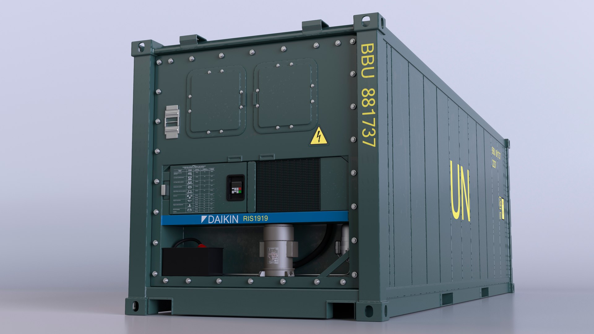 United Nations Refrigerated Container 3D Model - TurboSquid 2185661