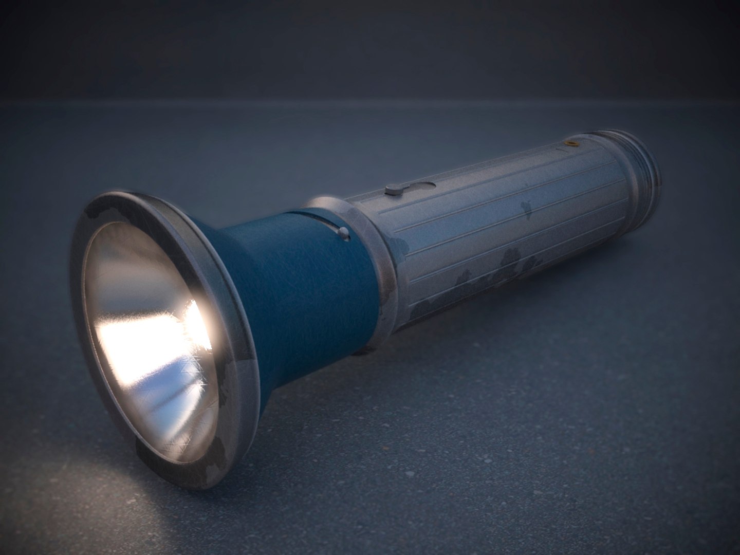 vintage flashlight 3d model