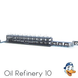 oil refinery 3D model