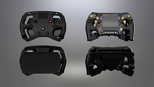 Two Steering wheels F1 3D model