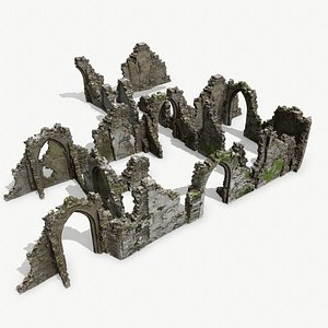 3D old ruins model