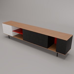 Free 3D Modern Minimalist Dresser
