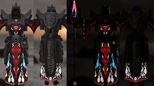 3D model armor staff pbr