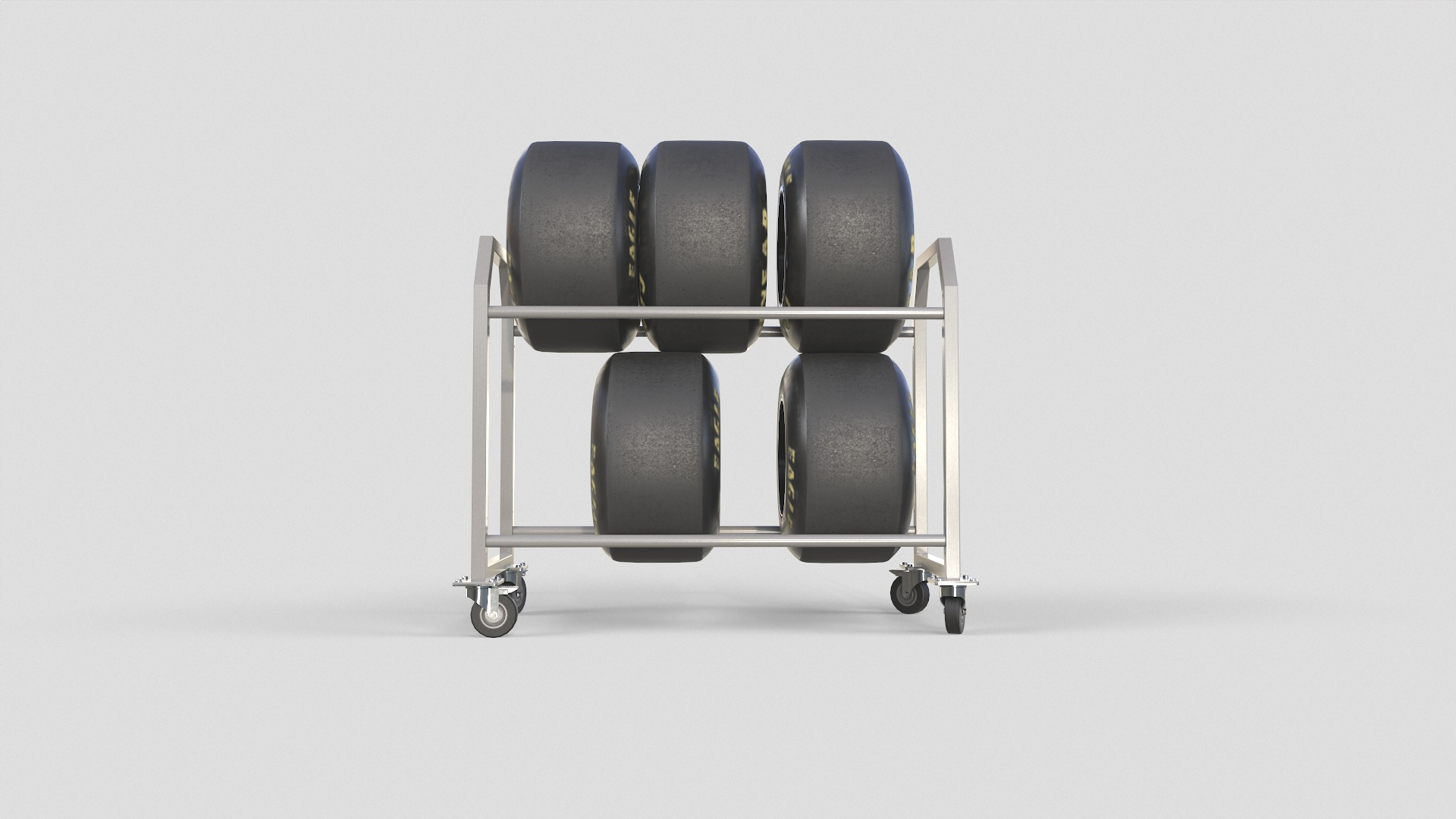 2 Floors Wheel Tyre Trolley PBR 3D Model - TurboSquid 1960624