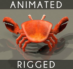 Crab Animated 4 texture bumpmap