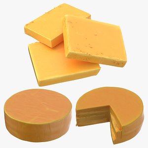 3D cheddar cheese model