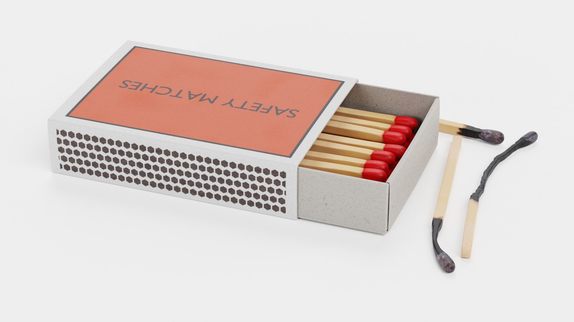 3D Matchboxes With Matches And Burned Matches Model - TurboSquid 2193059