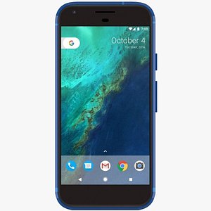 3d google pixel really blue model