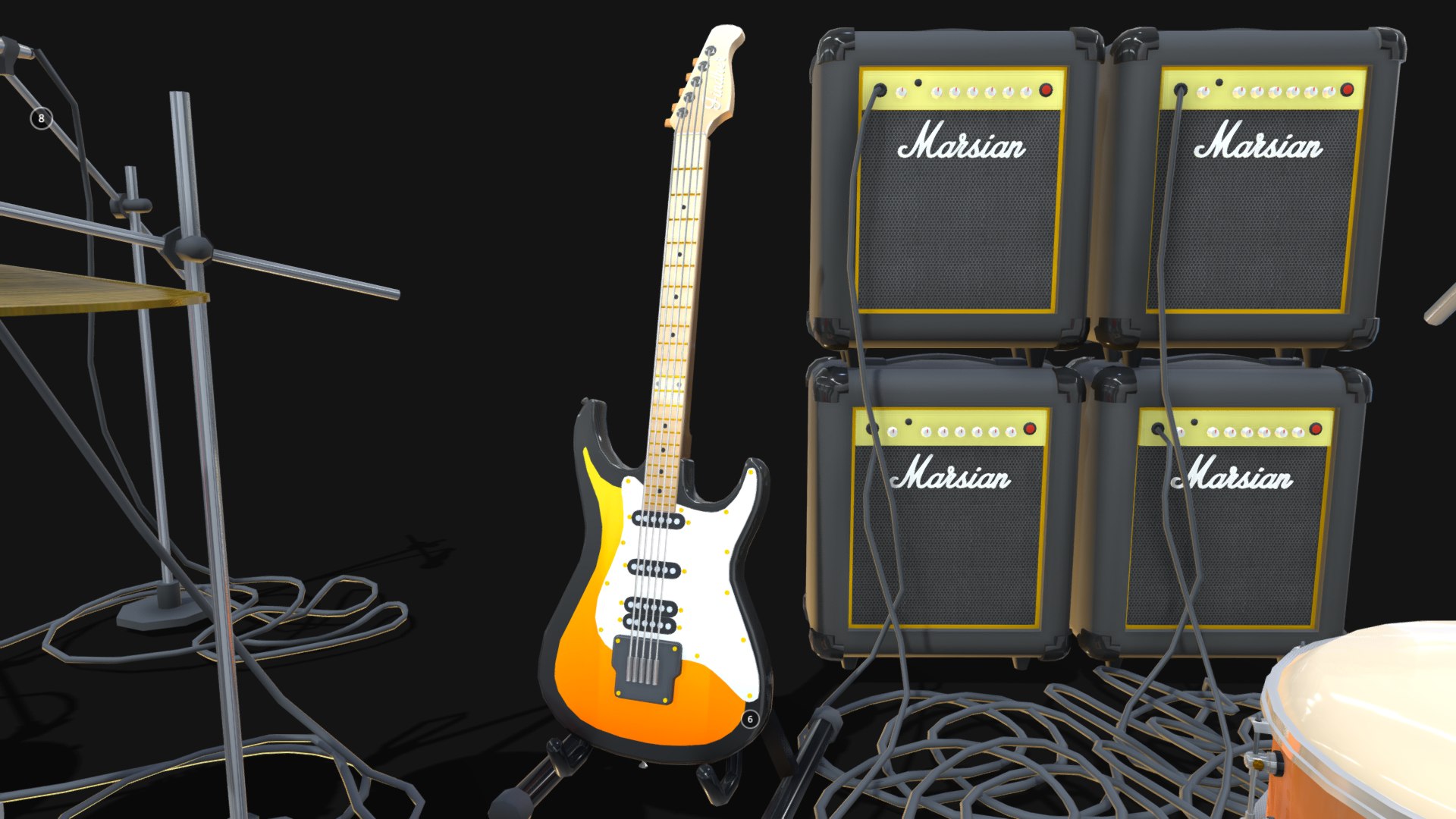 3D Rock Instrument Pack Model - TurboSquid 2019997