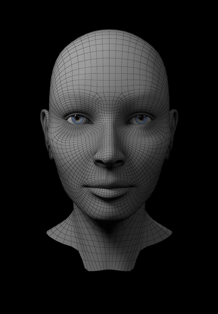 Basemesh female head mesh character model - TurboSquid 1285099