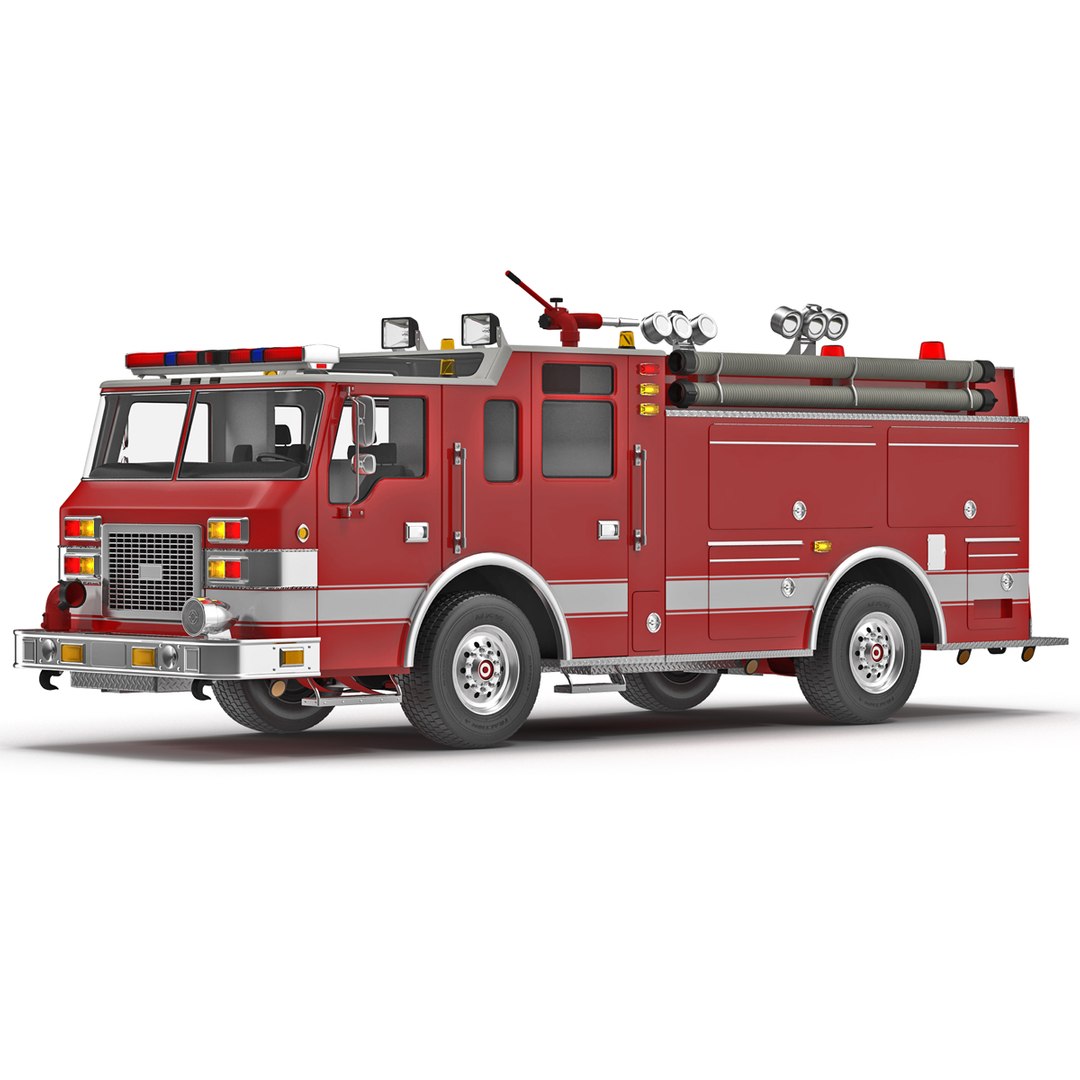 Fire Truck Apparatus 2 3D model preview