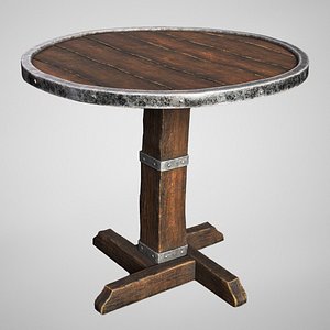 Antique Medieval Table - Dinner Wooden Desk AAA Low-poly 3D model