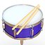 Snare Drum 3D Models Set