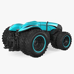 self-driving drone tractor 3D