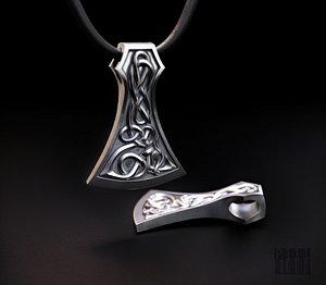 3D fashion pendant viking axe
