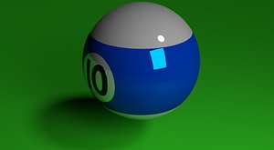 blue poolball 3D model