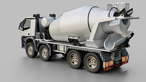 3D Mercedes Benz Concrete Mixer Truck