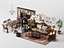 Design d'intérieur de salon et de salle à manger classique et luxueux