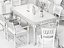 Design d'intérieur de salon et de salle à manger classique et luxueux