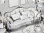 Design d'intérieur de salon et de salle à manger classique et luxueux
