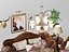 Design d'intérieur de salon et de salle à manger classique et luxueux
