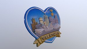 3D model city valencia spain magnet