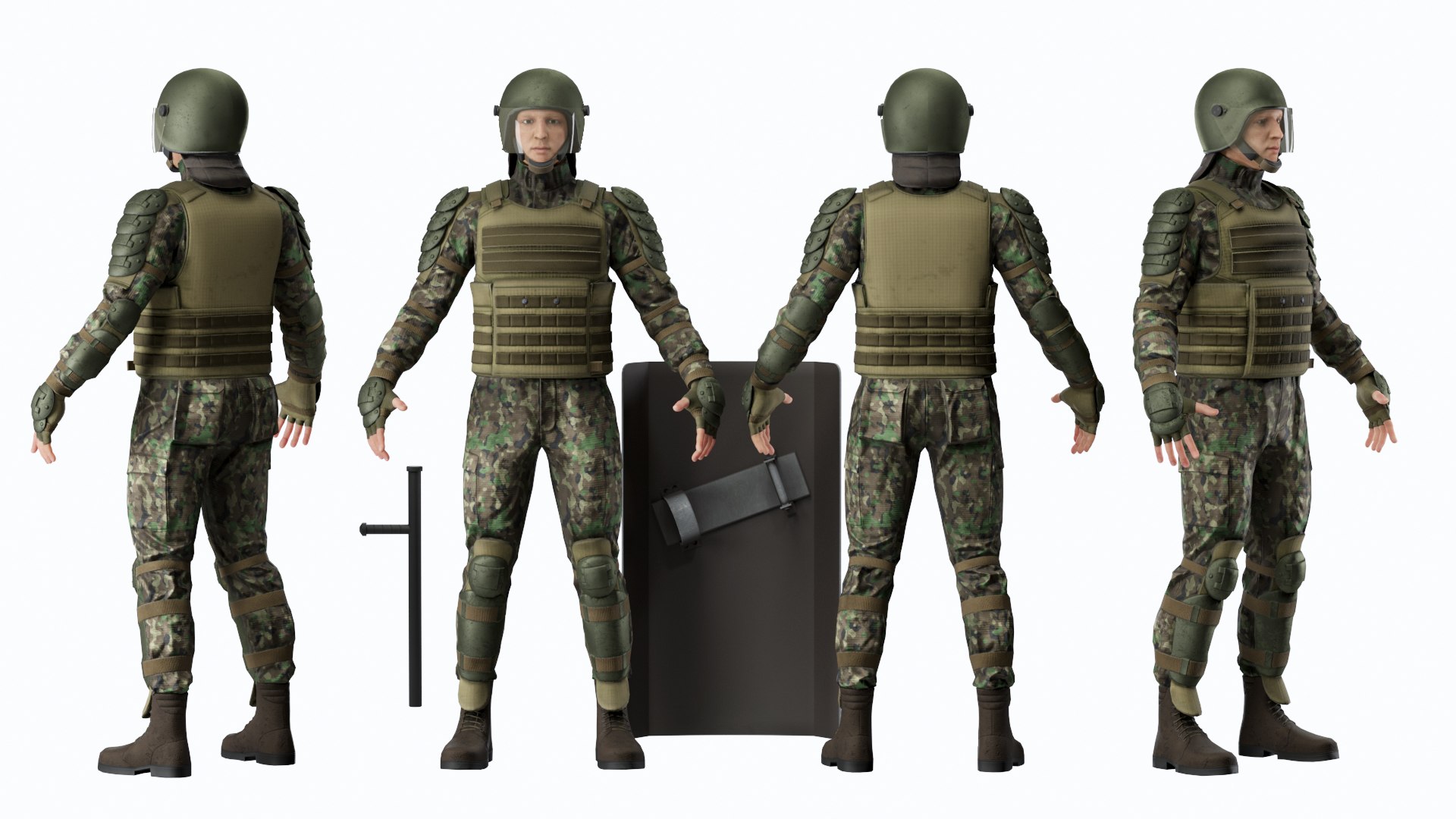 Military Uniform 3D Model - TurboSquid 1766762