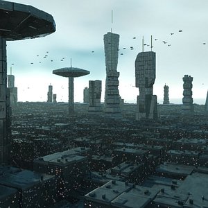 Animated Sci-Fi City