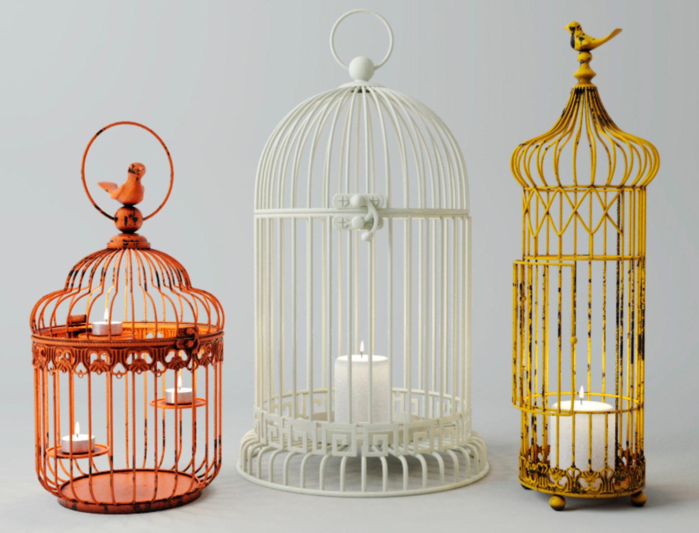 3D Model Cage Candle Holders - TurboSquid 1194790
