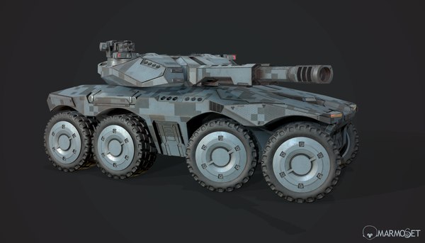 3D sci-fi apc concept - TurboSquid 1391174