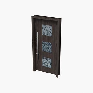 3D model Wooden door V4