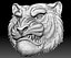 Tiger head STL file 3d model Bas-relief for CNC router