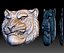 Tiger head STL file 3d model Bas-relief for CNC router
