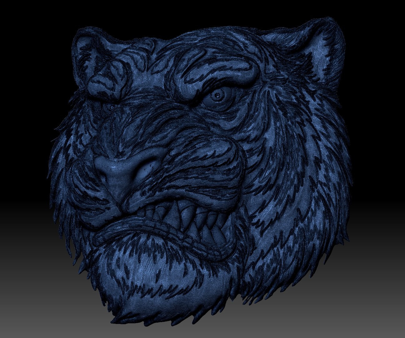 3D tiger head stl file - TurboSquid 1550802