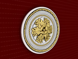 3D rosette decorative molding model