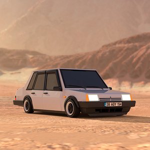 Lada Samara Sedan Cartoon
