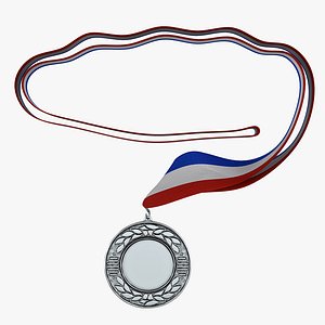 Award Medal 4 Silver 3D Model