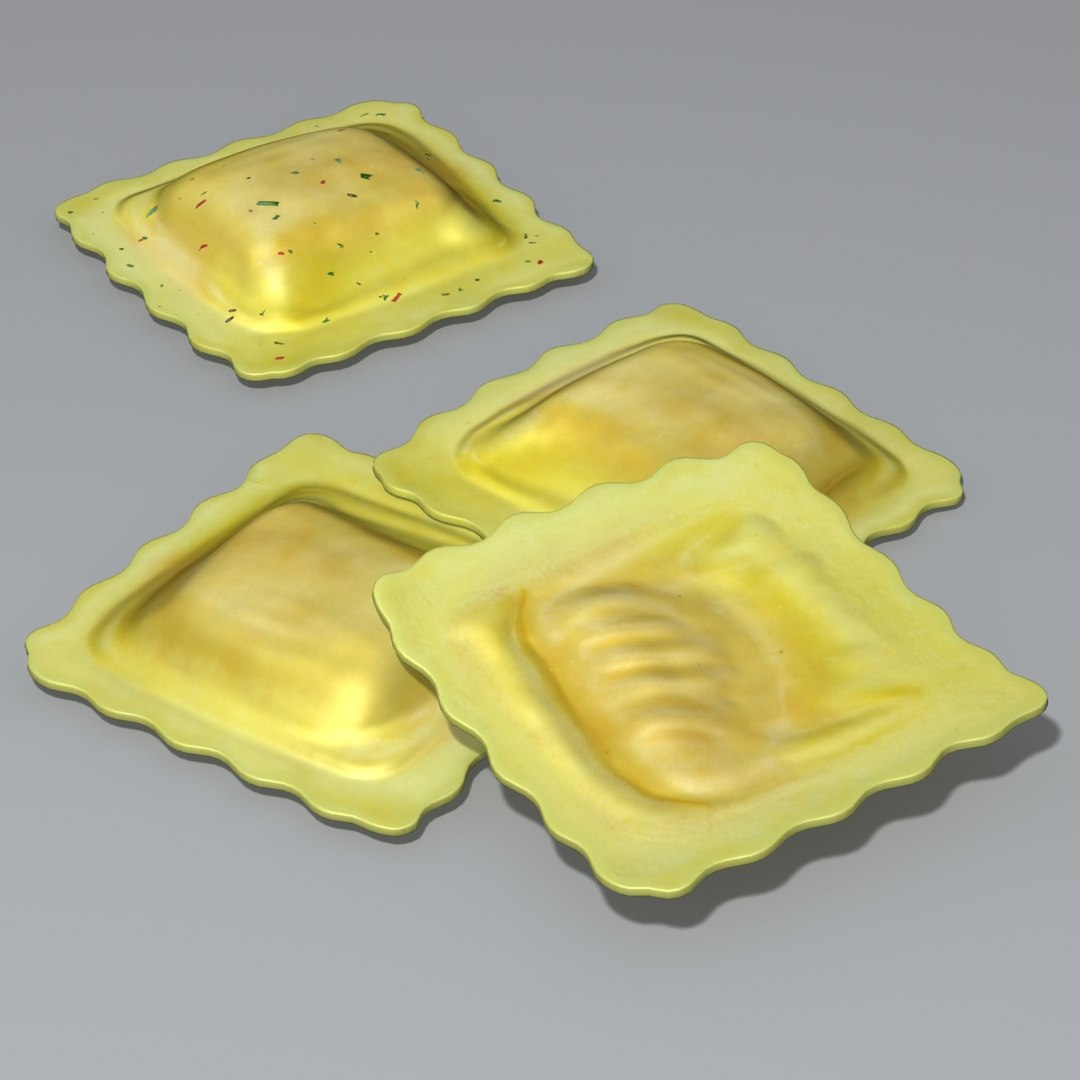 3d Parcels Ravioli Model