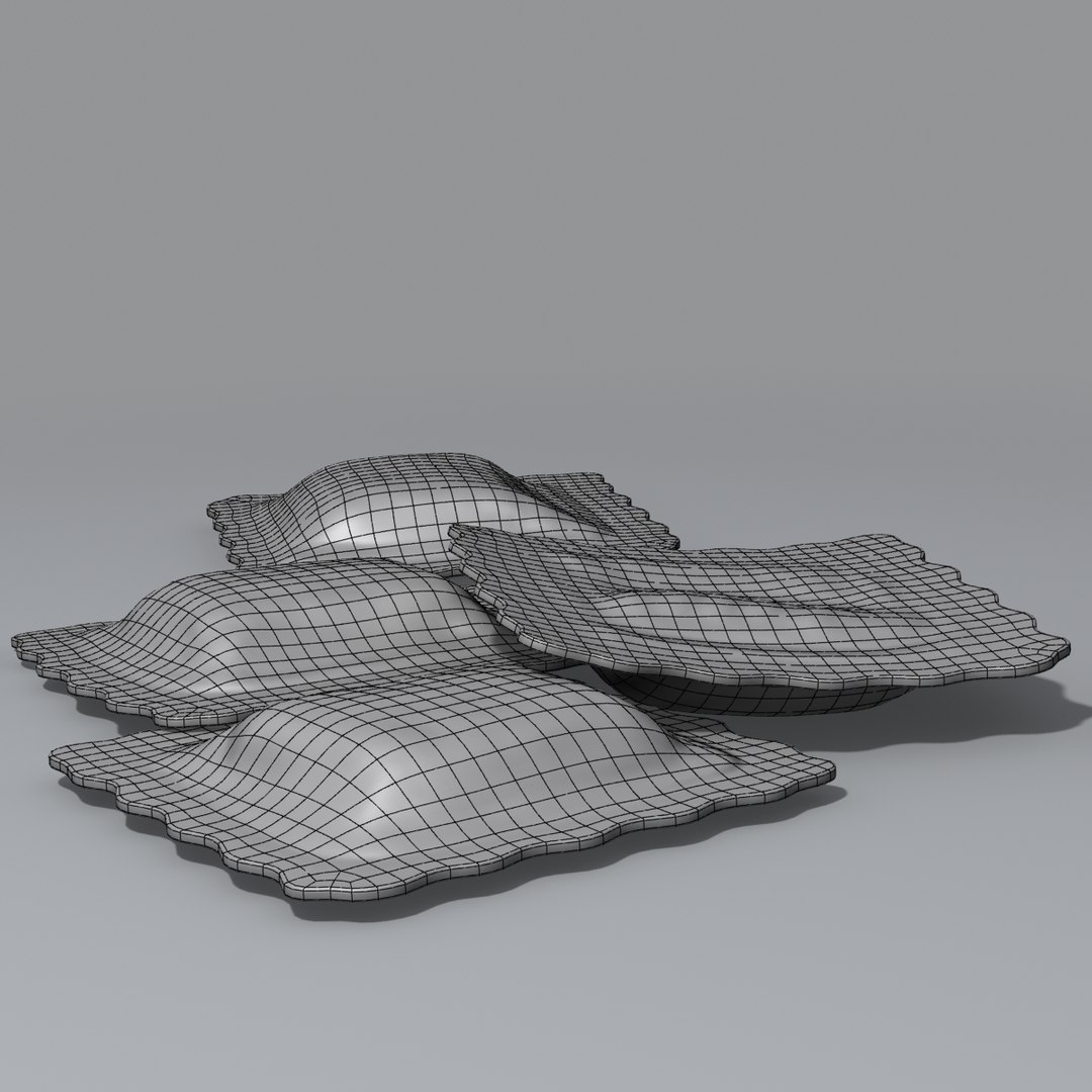3d Parcels Ravioli Model