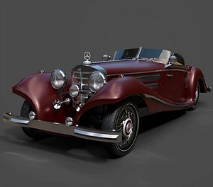 Mercedes-Benz 540K Roadster Classic - Ultra-High Poly 3D Model model