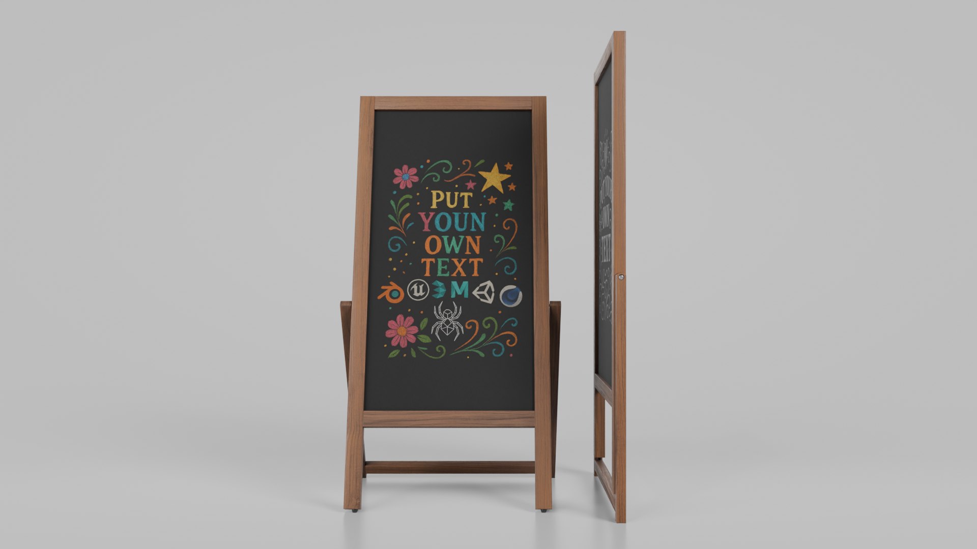 Customizable Double Sided Wooden Chalkboard Sign 3D model https://p.turbosquid.com/ts-thumb/3Q/ORCnhV/7n/r_9/png/1746458823/1920x1080/fit_q87/b7748b75ddb40850df3c4f0c43ad250987fb7f29/r_9.jpg