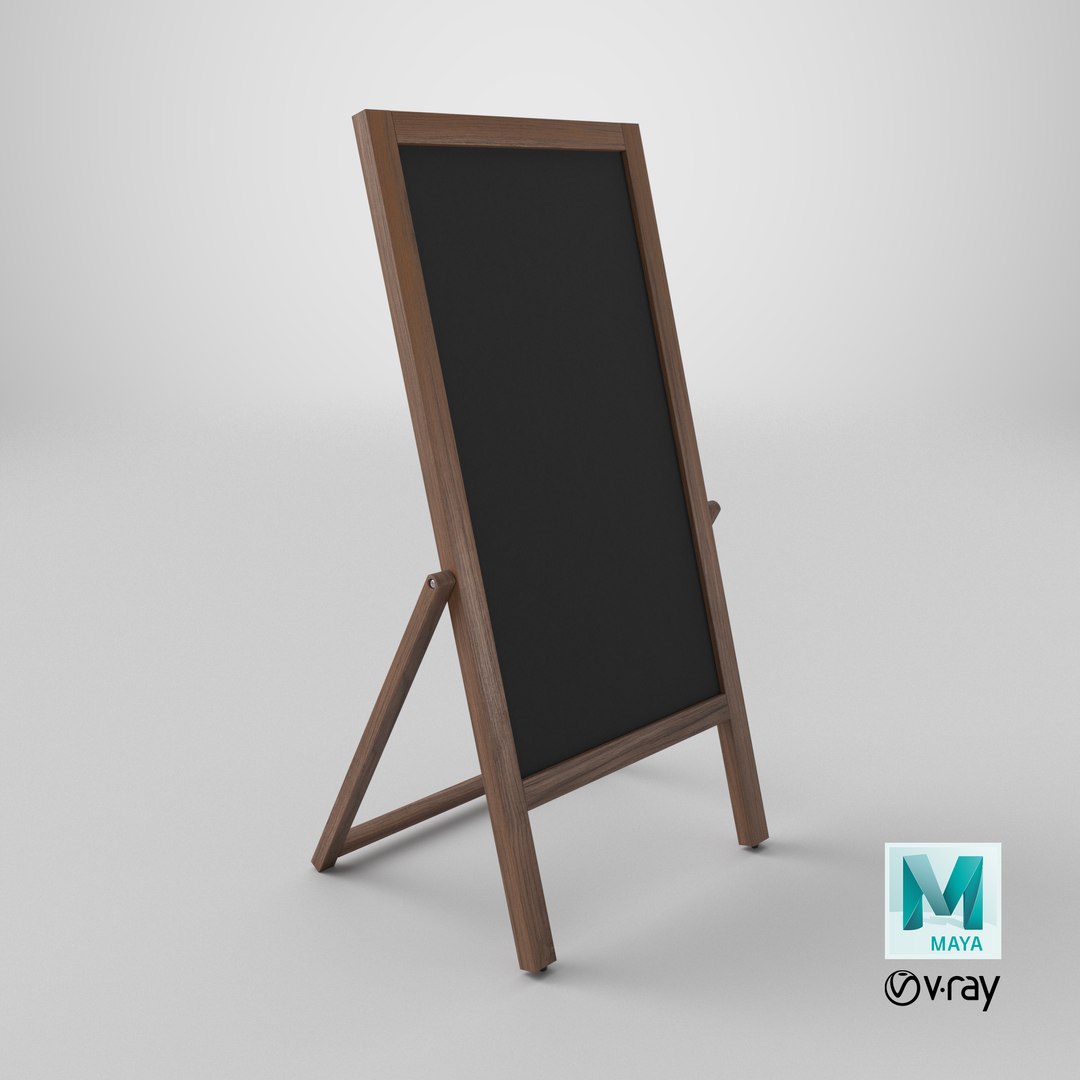 Customizable Double Sided Wooden Chalkboard Sign 3D model https://p.turbosquid.com/ts-thumb/3Q/ORCnhV/y0/stemcell_maya_vray_render/png/1748277470/1920x1080/fit_q87/3beba4f2693e1709db42d0fa7675f46685c7bb57/stemcell_maya_vray_render.jpg