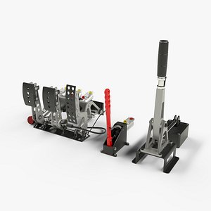 3D 3 Set Rigged Billet Aluminum Racing Car Parts