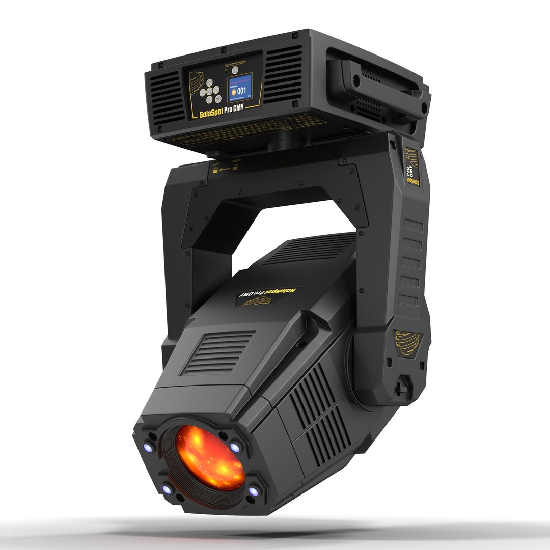 LED Moving Light SolaSpot Pro CMY 3D model preview