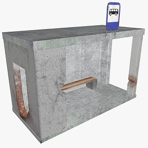 bus stop 3d model