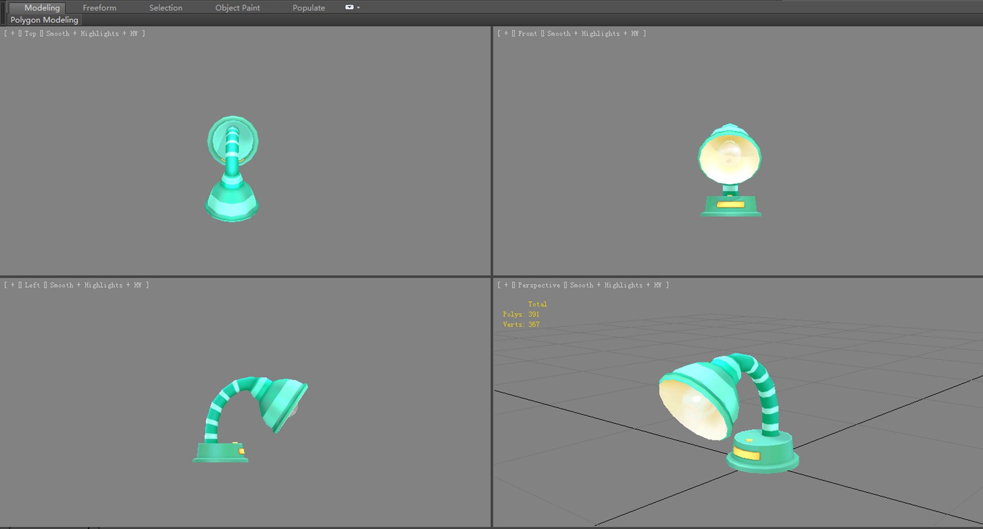 Cartoon Table Lamp Low-poly 3D Model 3D Model - TurboSquid 1961581